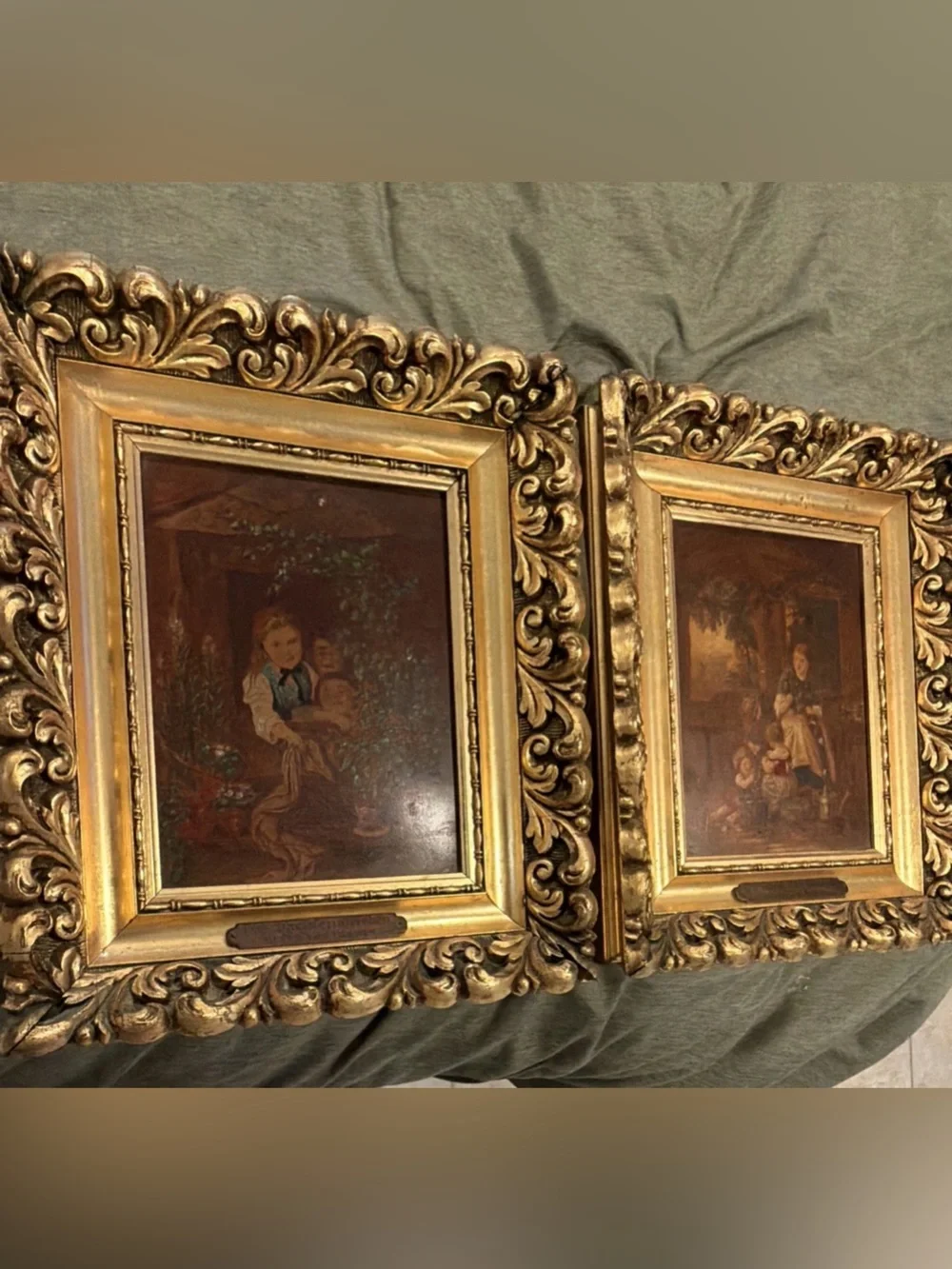 Vintage Meyer von Bremen Framed Prints – Matching Pair – Ornate Gold Baroque